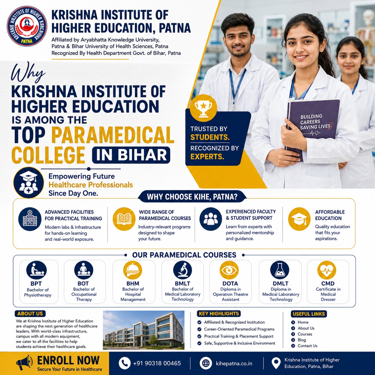 Why Krishna Institute of Higher Education Is Among the Top Paramedical College in Bihar