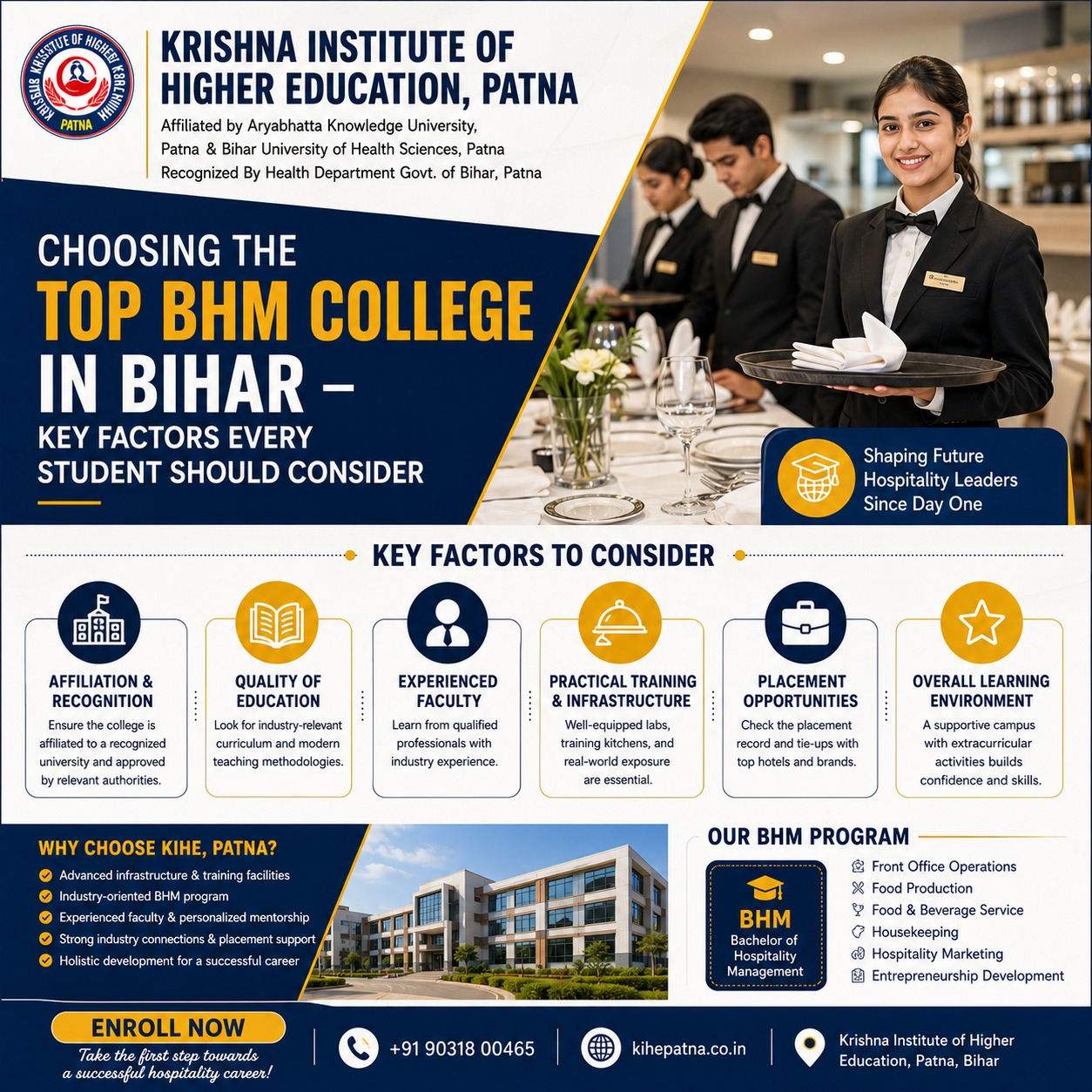 Choosing the Top BHM College in Bihar - Key Factors Every Student Should Consider